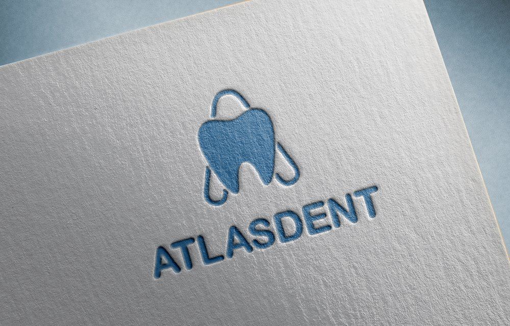 Atlasdent — logo mockup