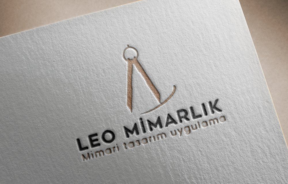 Leo Mimarlık — logo mockup