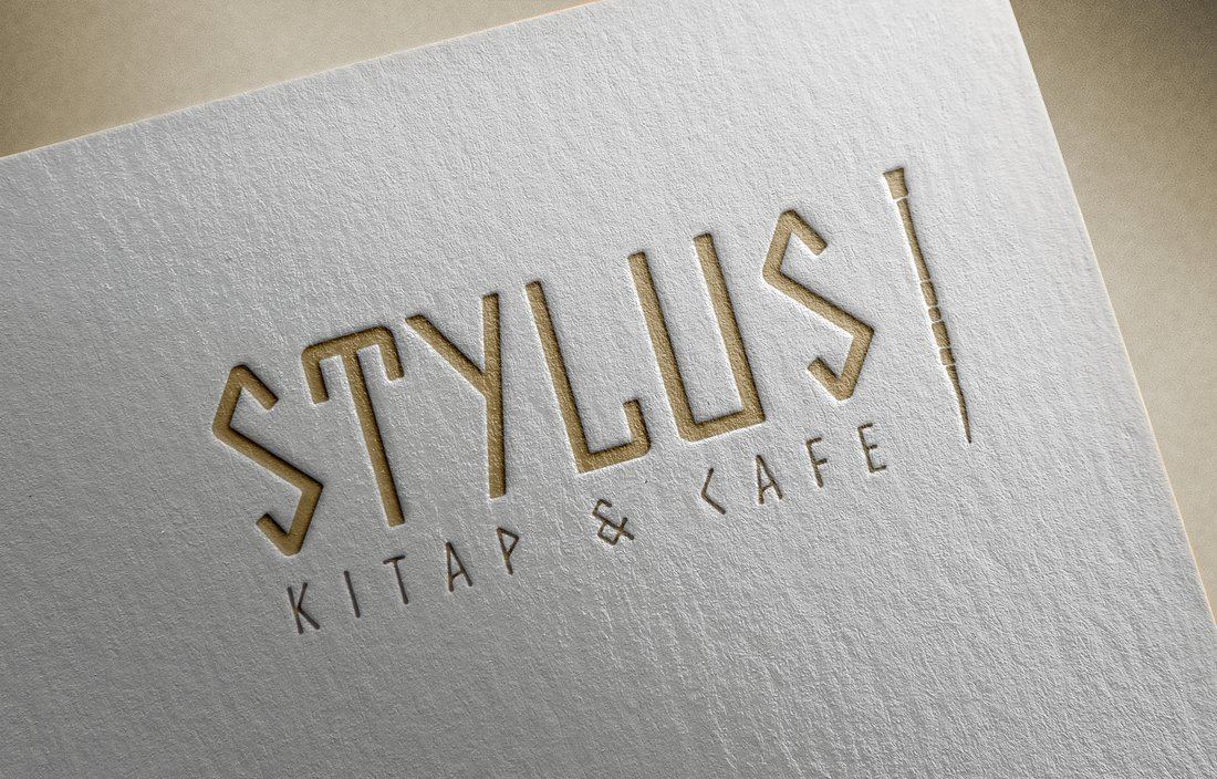 Stylus Kitap & Cafe — logo mockup